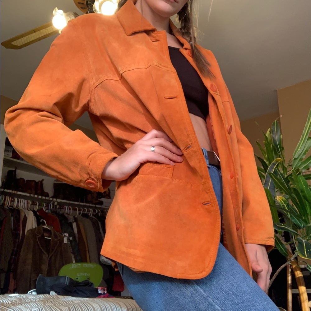 SUPER COOL suede vintage button up